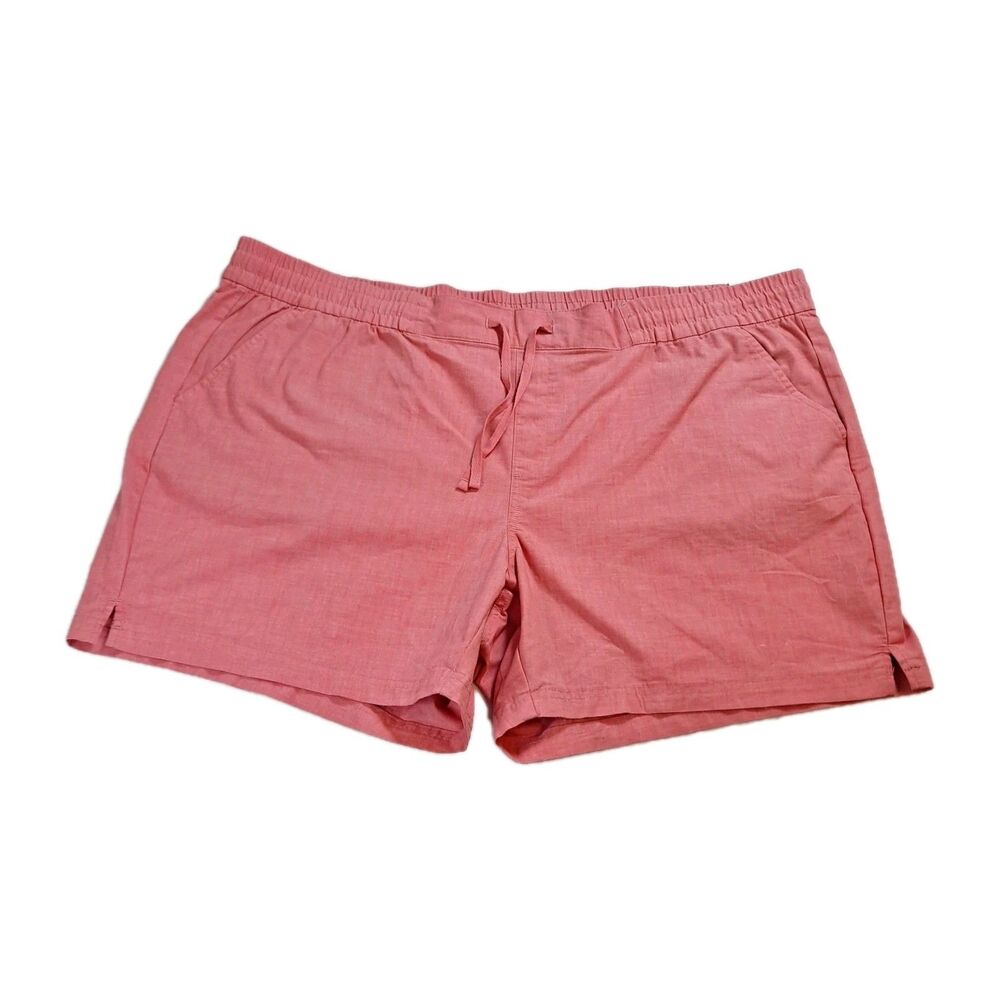Magellan Outdoors Women's Campfire Chambray Shorts Size 3X Sugar Coral
